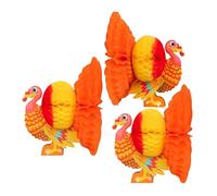 Thanksgiving Party Supplies Pack of 3 Honeys Combs Ball Turkey Decors Seasonal Tabletop Displays for Festival Fall Atmospheres Multipurpose Autumns Decors Set