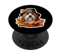 Thanksgiving Petit Basset Griffon Vendéen Dog Owner Mom Dad PopSockets Adhesive PopGrip