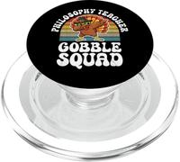 Thanksgiving Philosophy Teacher Gobble Squad Turkey PopSockets PopGrip for MagSafe