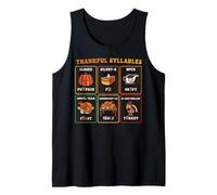Thanksgiving Phonics Reading Teacher Thankful Syllables Gift Tank Top