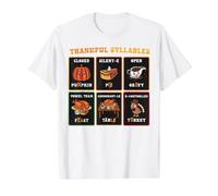 Thanksgiving Phonics Reading Teacher Thankful Syllables Gift Value Graphic T-Shirt, Men, White, M