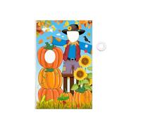 Thanksgiving Photography Backdrop Pumpkin Photo Background Fall Harvest Decoration Large Scarecrow Background