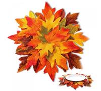 Thanksgiving Placemats Artificial Multi-layered Maple Leaf Place Mats (Orange, One Size)