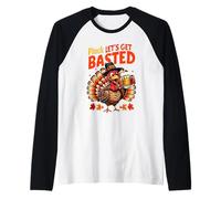 Thanksgiving Pluck It Lets Get Basted Funny Fall Dad Men Raglan Baseball Tee