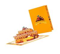Thanksgiving Popup Card Fall Harvest Theme for Parent Child Crafting and Seasonal Home Decoration Family Gathering Party Supplies