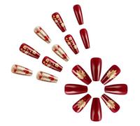 Thanksgiving Press On Nails Short Square Glossy Full Covers Fall False With Maple Leaves Designs Stick On Manicure Accesories