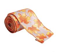 Thanksgiving Ribbon Roll Autumn Harvest Burlap Ribbon for Pumpkin Pattern Fall Decor Buffalo Plaid Wired Edge Craft Ribbon for Wreaths Wrapping Hair Bows Christmas Tree 2.36 Inch x 5 Yards(G)