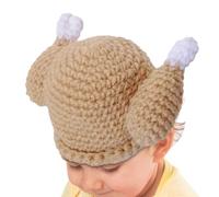 Thanksgiving Roasted Turkey Hat | Novelty Knitted Turkey Headwear Cosplay Caps, Trot Cosplay Caps, Funny Parties Costume for Children's Day, Easter Celebrations