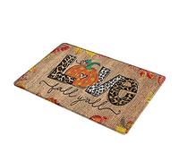 Thanksgiving Rug Autumn Maple Leaf Welcome Indoor Doormat Fall Floor Mat for Kitchen Bedroom Living Room Home Decor Mats