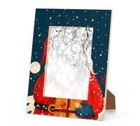 Thanksgiving Santa Claus Picture Frame 8x10, 8x10Photo Frame Horizontal &Vertical Display 8 by 10Wooden Picture Frame for Desktop or Wall Decoration