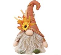 Thanksgiving Scarecrow Decoration, LED Light Window Ornament Harvest Festival Doll, Creative Rudolph Turkey Figure Home Decor(faceless boy)