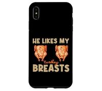 Thanksgiving She Likes My Drumstick Couple Matching Case for iPhone XS Max