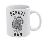 Thanksgiving Shirts, Funny Christmas White Ceramic Coffee Mug 11 Oz, Double-Sided Printed Tea Cup with Ergonomic C-Handle, Thickened Bottom Porcelain Drinkware for Home Office Kitchen, Novelty Gifts F