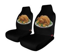 Thanksgiving Swallow Me Turkey Car Seat Cover Front Seat Protector 2PCS
