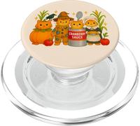 Thanksgiving Tabby Cat Autumn Harvest Graphic PopSockets PopGrip for MagSafe