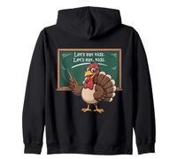 Thanksgiving Teacher Turkey Lets Eat Kids Punctuation Funny Zip Hoodie