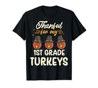 Thanksgiving Teacher Women Thankful for My 1st Grade Turkeys T-Shirt