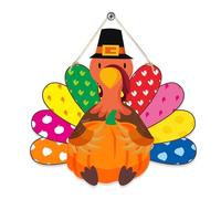 Thanksgiving themed decoration, house number, turkey tag, hanging decoration