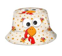 Thanksgiving Turkey Bucket Hat Funny Turkey Sun hat Packable Summer Unisex Outdoor Fisherman Hat for Women and Men, Thanksgiving Turkey-010, One size