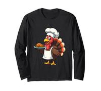 Thanksgiving Turkey Chef Funny Thanksgiving Turkey Long Sleeve T-Shirt