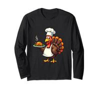 Thanksgiving Turkey Chef Funny Thanksgiving Turkey Long Sleeve T-Shirt