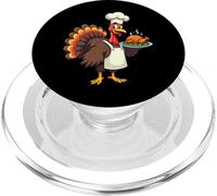 Thanksgiving Turkey Chef Funny Thanksgiving Turkey PopSockets PopGrip for MagSafe