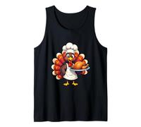Thanksgiving Turkey Chef Funny Thanksgiving Turkey Tank Top