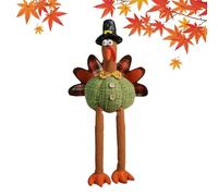 Thanksgiving Turkey Doll - Festive Plush Toy, Autumn Tabletop Decoration, Heavy Duty Cute Harvest Figurine | Handmade soft material for home kitchen mantle dining table and seasonal Thanksgiving