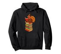 Thanksgiving Turkey for Book Lovers and Cozy Autumn Reading Pullover Hoodie