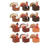 Thanksgiving Turkey Gift Packaging Boxes With Easy Assembly For Festives Party Supplies And Home Decoration Family Craft Activity Packaging