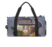 Thanksgiving Turkey Gym Bag Sport Gym Tote Bag Lightweight Duffle Bag Carry On Weekender Bags for Women Men, white, One Size