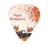 Thanksgiving Turkey On Pumpkin Car Guitar Pick 12 Pieces Guitar Accessories Guitar Pickup Suitable For Guitar Yukriri And Other