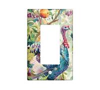 Thanksgiving Turkey Switch Cover Plates / Outlet Covers Autumn Harvest Birds for Wall Accents, Thermoplastic Wall Plates, Standard Size Single to