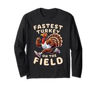 Thanksgiving Turkey Trot 2026 Fastest Turkey on the Field Long Sleeve T-Shirt