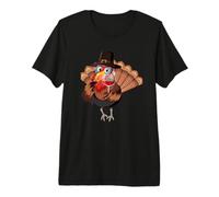 Thanksgiving Turkey Wine Funny Pilgrim Gobble Dinner Humor Premium T-Shirt