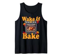 Thanksgiving Wake and Bake Funny Turkey Feast Meal Dinner Tank Top