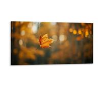 Thanksgiving Wall Decor Poster, Falling Autumn Leaf Framed Canvas Wall Art for Bathroom Kid's Room, Funny Fall Maple Artworks, Thanks Giving Gifts, 30x60CM