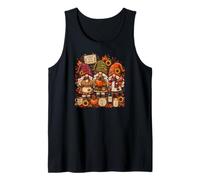Thanksgiving Wine Mom Fall Gnomes Harvest Tank Top