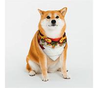Thanksgiving with Autumn Pumpkins Fall Leaves Dog Bandanas,Triangle Reversible Pet Scarf for Boy and Girl,Bandana for Small Medium Large and Extra Large Dogs Medium