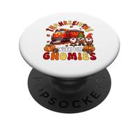 Thanksgiving With My Gnomies Three Gnomes Pumpkins Train PopSockets Adhesive PopGrip