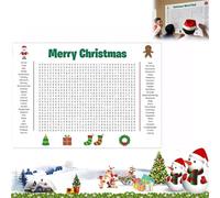 Thanksgiving Word Search Poster,36"X24" Wall Game,a Fun Interactive Experience Posters,Thanksgiving Christmas Word Search Puzzle,Activity Posters for Families,Classroom,Friends,Office (Christmas)