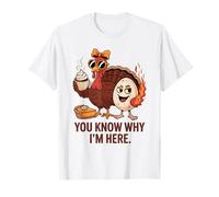 Thanksgiving You Know Why I'm Here Deviled Egg Turkey T-Shirt