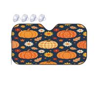 Thanksgving Pumpkin Flower Windshield Sunshade for Cars Auto Truck Van RVs