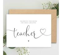 Thankyou for being the most amazing Teacher A5 Card & Kraft envelope, Teacher Card, Thank you Card, Amazing Teacher, School Leaver Card