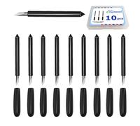 THANMAO 10PCS Deep Cut Blades Compatible with Cricut Explore Air/Air 2/Explore Air 3/Maker/Maker 3 Machines (Black Deep Point Blade)