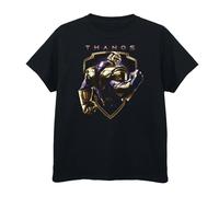 Thanos Shield Cotton T-Shirt Avengers Endgame Black 7-8 Years