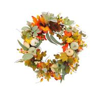 Thanskagiving Wreath Artificial Flower Spring Harvest With Pumpkin For Front Door Farmhouses Shop