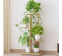 Thaookte 4 Tier Metal Plant Stand for Multiple Plants, Corner Shelf Plant Stand, Small Tiered Corner Flower Pot Holder for Patio Garden Balcony Living Room Bedroom, 41*22*82cm, Gold