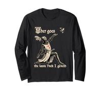 Thar Goes The Last Fvck I Giveth Funny Medieval Tapestry Long Sleeve T-Shirt