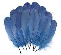 THARAHT 120pcs Navy Goose Feathers Natural bulk 6-8 inch 15-20cm for Crafts DIY Cosplay Wedding Party Halloween Decoration Goose Nagoire Feathers